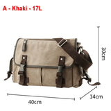 Men Crossbody Bag Canvas Vintage Business Handbag for Men Casual 13 inch Laptop Large Capacity Durable  Briefcase Men Bag