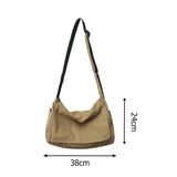 Large Capacity Canvas Shoulder Bags Solid Color Leisure Travel Bags for Women Harajuku Crossbody Handbags Female Messenger Bags