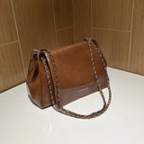 New Vintage Shoulder Bag Large Capacity Fashion Crossbody Bags For Women Solid Pu Leather Ladies Handbags