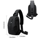 Men's Messenger Bag Shoulder Oxford Cloth Chest Bags Crossbody Casual Crossbody Bags Man Waterproof Chest Bag Anti Theft