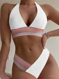 Sexy Bikini Women Swimsuit Female Swimwear Halter Thong Biquini High Waist Bikinis Sets Brazilian Swimming For Bathing Suit