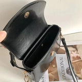 Vintage Red Square Bag Women New Retro Handle Pu Leather Solid Messenger Bag Purse Female Harajuku Aesthetic Bolso Mujer