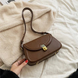 Toptrends Retro Saddle Small Armpit Shoulder Bags For Women Trend  Designer Crossbody Flap Purse PU Leather Ladies Handbags