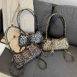 Women Shoulder Bags New Sweet Cool Spice Girls Handbag Personality Leopard Print Fashionable Casual Crossbody Bag