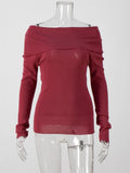 Sexy Knit Pullover Sweater For Women Mesh See-Through Long Sleeve Backless Y2k Top Fashion Knitwear Pullover