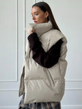 Autumn Winter Cotton Vest Jacket Women Thicken Warm Loose Casual Vest Parkas Jacket Sleeveless Cotton Clothing Parkas