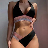 Sexy Bikini Women Swimsuit Female Swimwear Halter Thong Biquini High Waist Bikinis Sets Brazilian Swimming For Bathing Suit