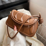 Fashion Small PU Leather Crossbody Shoulder Bags for Women Luxury Underarm Handbag Fashion Ladies armpit Purses In Trend