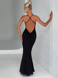 3D Flower Deep V Neck Sexy Maxi Dress For Women Fashion Spaghetti Strap Sleeveless Backless Club Party Sexy Dress