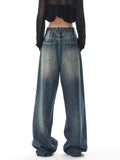 Autumn Vintage Chicly Slim Button Female High Waisted Jeans American Basic Simple Casual Fashion S-XL Baggy Jeans Women