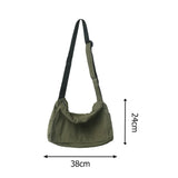 Large Capacity Canvas Shoulder Bags Solid Color Leisure Travel Bags for Women Harajuku Crossbody Handbags Female Messenger Bags