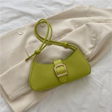 Women's Shoulder Bag Solid Color Popular Small Bag Trend Summer New Trendy Crossbody Bag Texture Shoulder Underarm Bag