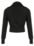 Korean Street Style Black Zip Up Turtleneck Slim Long Sleeve Bomber Jackets For Women Autumn New Fashion Gothic Outwears