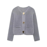 Autumn Winter Knitted Cardigans For Women Casual Button Long Sleeve Female Sweater Fashion Loose Lady Cardigans Coat