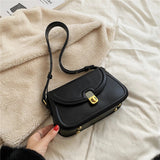 Toptrends Retro Saddle Small Armpit Shoulder Bags For Women Trend  Designer Crossbody Flap Purse PU Leather Ladies Handbags