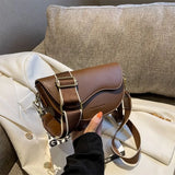 Wide Shoulder Strap Shoulder Bag Women Fashion Versatile Crossbody Bag PU Leather Underarm Bag Women