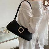 Women's Shoulder Bag Solid Color Popular Small Bag Trend Summer New Trendy Crossbody Bag Texture Shoulder Underarm Bag