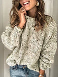 Autumn and winter Europe and the United States plus-size women's casual pullover sweater sweater woman