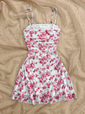 Women's New Floral Print Halter Dress Fashionable Elegant Suitable for All Seasons