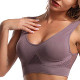 Seamless Bra With Pads Plus Size Bras For Women Active Bralette Wireless Brassiere Push Up Tops Vest Wireless Lingerie BH 5XL