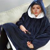 Oversized Hoodies Sweatshirt Women Winter Hoodies Fleece Giant TV Blanket With Sleeves Oversize Women Hoody Sweatshirts DROP