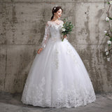 Wedding Dress  Birde Long Sleeve Ball Gown Luxury Lace Wedding Dresses Vestido De Noiva Robe De Mariee Plus Size