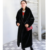 New Women Winter Warm Faux Fur Coat Thick Women Long Coat Turn Down Collar Women Warm Coat Casaco Feminino