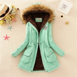 Long Parkas Female Womens Winter Jacket Coat Thick Cotton Warm Jacket Womens Outwear Parkas Plus Size Fur Coat