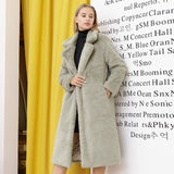 New Women Winter Warm Faux Fur Coat Thick Women Long Coat Turn Down Collar Women Warm Coat Casaco Feminino