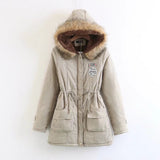 Long Parkas Female Womens Winter Jacket Coat Thick Cotton Warm Jacket Womens Outwear Parkas Plus Size Fur Coat