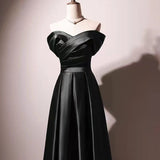 Sexy Boat Neck Satin Wedding Bridesmaid Maxi Dress Elegant Long Prom Evening Guest Cocktail Party Summer Dresses for Women