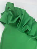 Women Spaghetti Strap A-line Ruffles Pink Evening Dresses Elegant Sweet Sleeveless Backless Zip-up Green Party Prom Dress