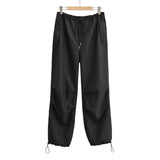 Y2K Streetwear Cargo Pants Women Casual Vintage Baggy Wide Leg Straight Trousers Jogger Big Pockets Oversize Overalls Sweatpants