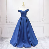 Sexy Boat Neck Satin Wedding Bridesmaid Maxi Dress Elegant Long Prom Evening Guest Cocktail Party Summer Dresses for Women