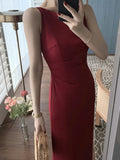 Women Summer Fashion Spaghetti Strap Sleeveless Sexy Dress Female Elegant Evening Midi Dress