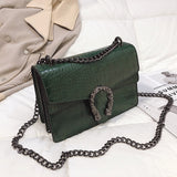 New  Shoulder Bag Chains Messenger Bag Fashion Girls Casual Handbag Simple Leisure Personality Small Square Women Bag