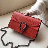 New  Shoulder Bag Chains Messenger Bag Fashion Girls Casual Handbag Simple Leisure Personality Small Square Women Bag