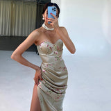 Spicy Girls Sexy Y2K Year 2000 Dress Masquerade Prom Dress Women's Japanese Cosplay Costumes Pink / Beige